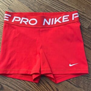 Nike Pro Red Athletic Shorts